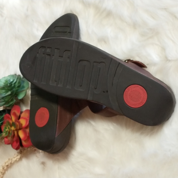 Fitflop "Lulu" Toe Post Sandals With Adjustable Buckle Sz 11 - Picture 10 of 11